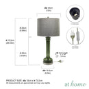 Deluxe Umbro Nordic 28 Inches Glass Table Lamp