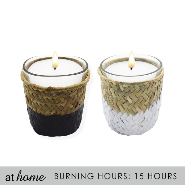 Scented Jar Candle With Woven Cover
