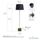 Deluxe Helena Nordic Metal Floor Lamp