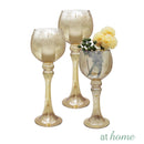 Amber Tall Glass Candle Holder