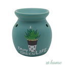 Green Life Round Shape Ceramic Oil Burner - Sunstreet