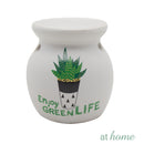 Green Life Round Shape Ceramic Oil Burner - Sunstreet