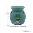 Green Life Round Shape Ceramic Oil Burner - Sunstreet