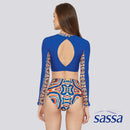 Groovy Winter Cropped Long-sleeved Rashguard with Removable Pads