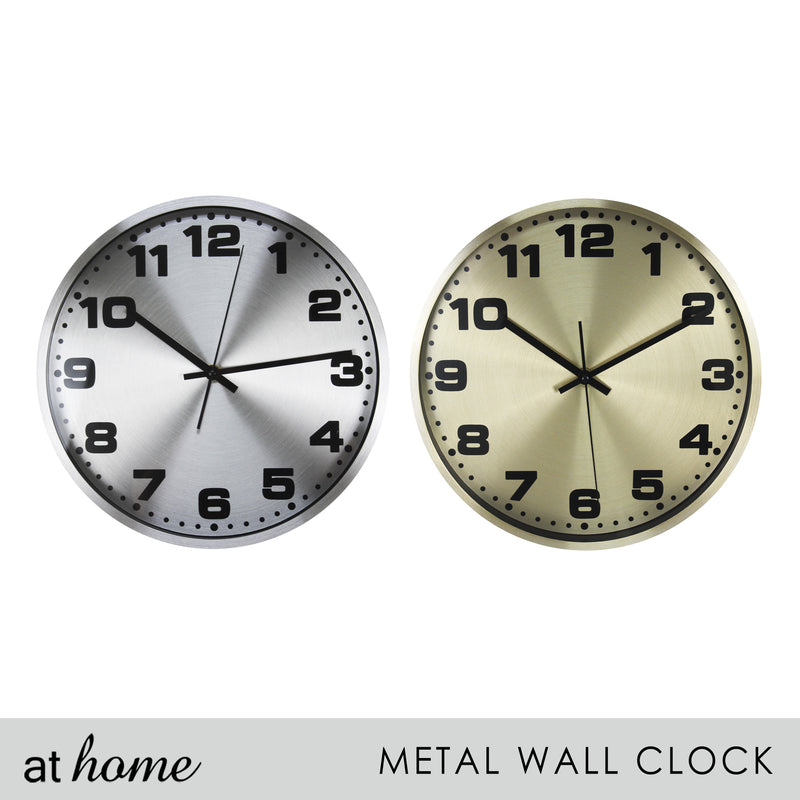 Deluxe Elvine Silent Metal Wall Clock 12“ Inches