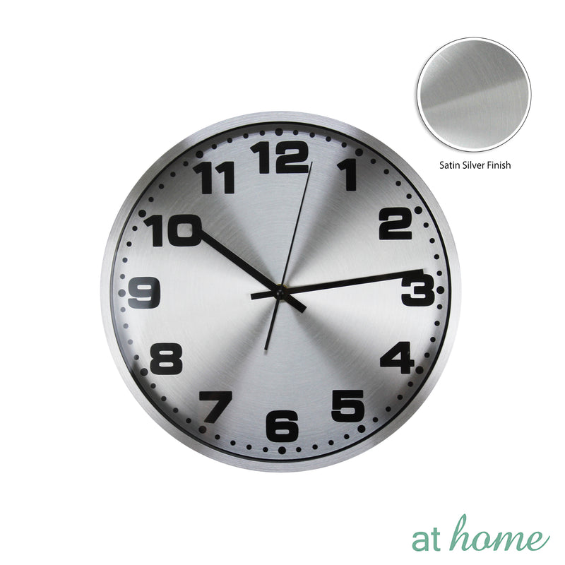 Deluxe Elvine Silent Metal Wall Clock 12“ Inches