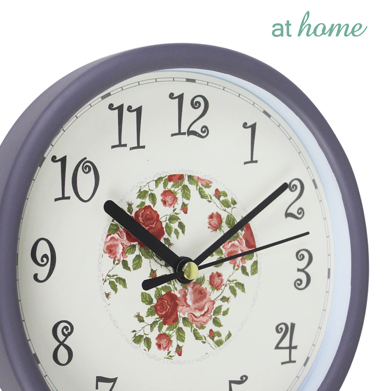 Floral & Leaf Design Silent Wall Clock
