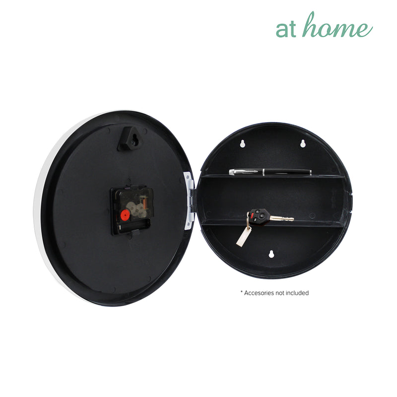 Jean Silent Wall Clock w/ Hidden Storage