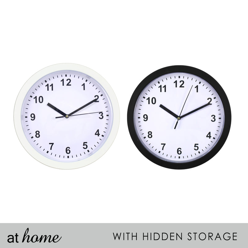 Jean Silent Wall Clock w/ Hidden Storage
