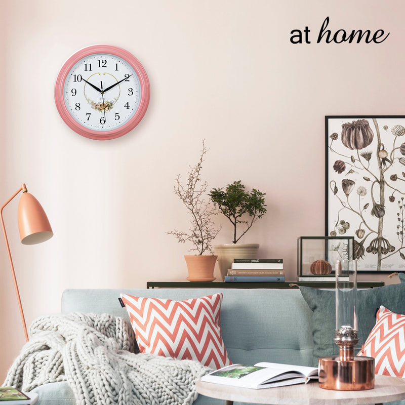 Love Flower Round Wall Clock