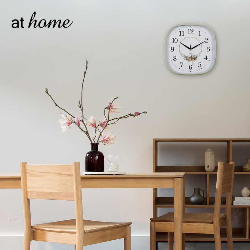 Love Flower Square Wall Clock