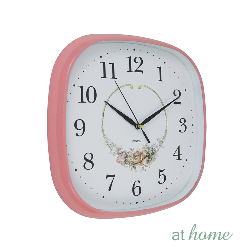 Love Flower Square Wall Clock