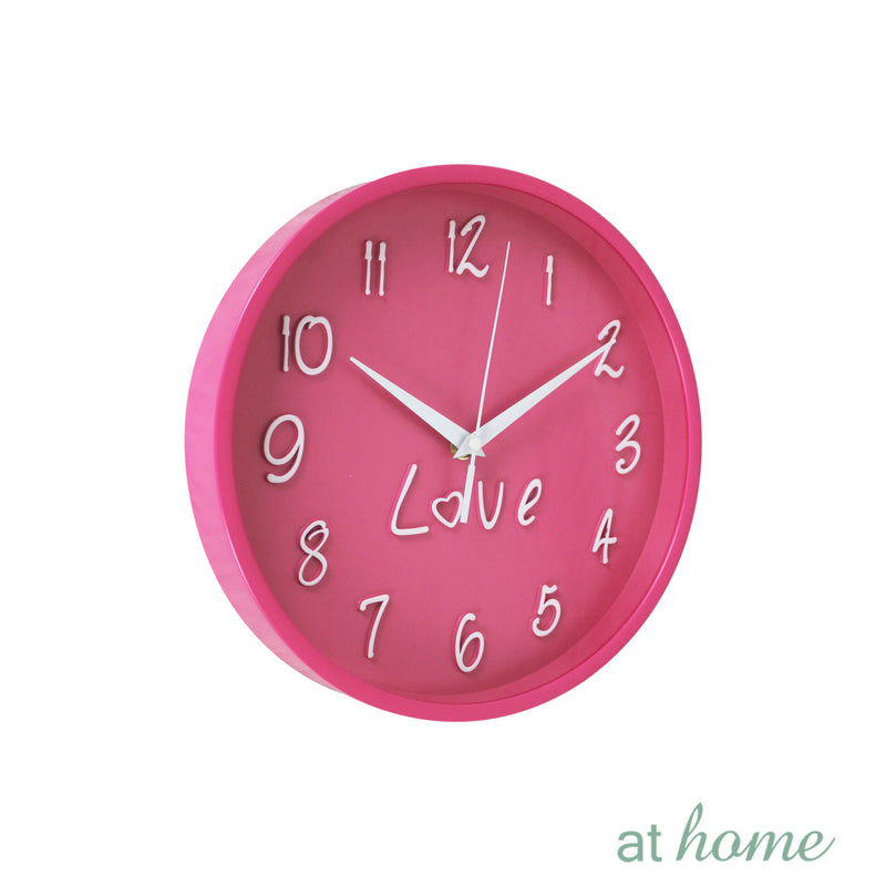 Pink Love Wall Clock