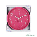 Pink Love Wall Clock