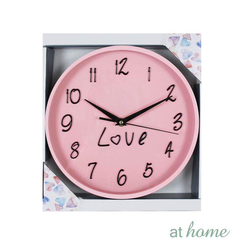 Pink Love Wall Clock