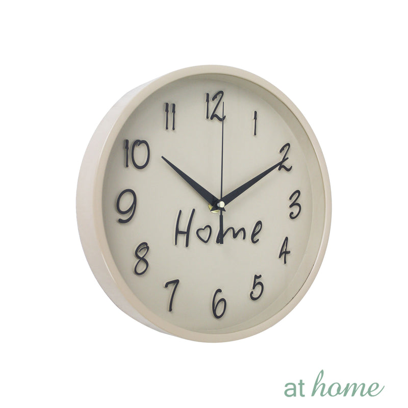 Just Home Pastel Silent Analog Wall Clock 9.8”