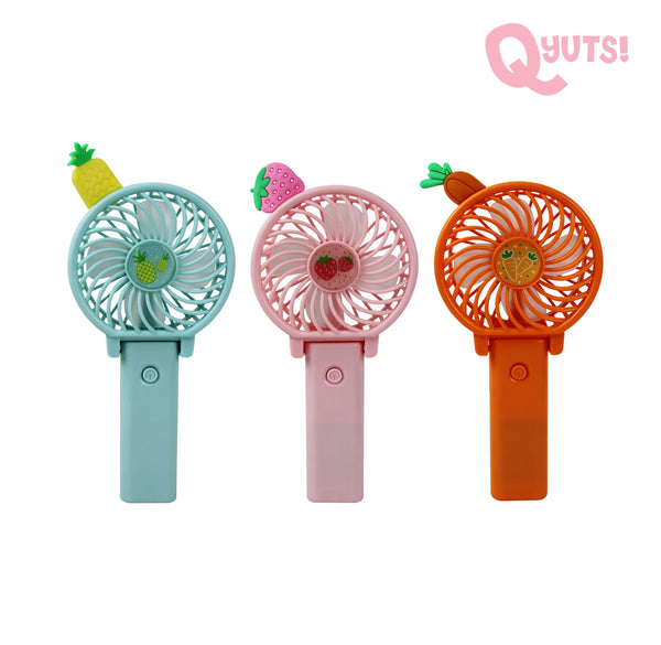 Fruit Rechargeable Mini Fan With Foldable Holder