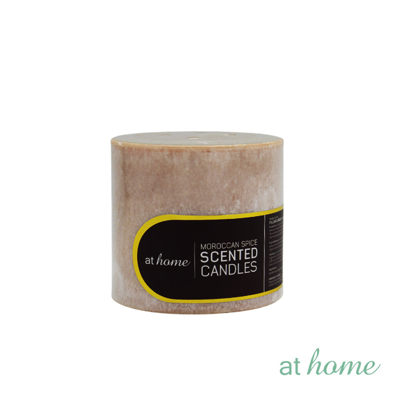 Natural Hues Scented Pillar Candle