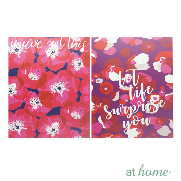 Set of 2 Uplifting Poppy Canvas Wall Art