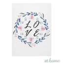 Set of 2 Love Home Hope Flowers Canvas Wall Art