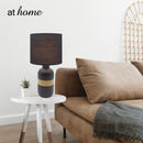 Glaiza Ceramic Table Lamp Linen Shade - Sunstreet