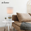 Glaiza Ceramic Table Lamp Linen Shade - Sunstreet