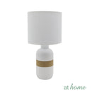 Glaiza Ceramic Table Lamp Linen Shade - Sunstreet