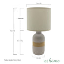 Glaiza Ceramic Table Lamp Linen Shade - Sunstreet