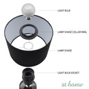 Glaiza Ceramic Table Lamp Linen Shade - Sunstreet