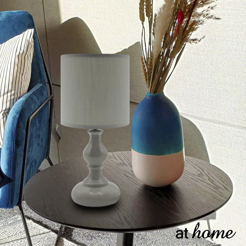 Contemporary Ceramic Table Lamp Linen Shade - Sunstreet