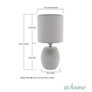Zandara Ceramic Table Lamp Linen Shade - Sunstreet