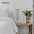 Zandara Ceramic Table Lamp Linen Shade - Sunstreet