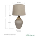 Rio Ceramic Table Lamp With Linen Shade