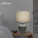 Deluxe Arena 24 Inches Ceramic Table Lamp with Linen Shade