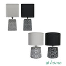 Jackson Round Ceramic Table Lamp With Linen Shade