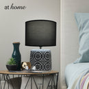 Jackson Round Ceramic Table Lamp With Linen Shade