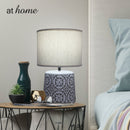 Jackson Round Ceramic Table Lamp With Linen Shade