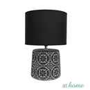 Jackson Round Ceramic Table Lamp With Linen Shade