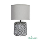Jackson Round Ceramic Table Lamp With Linen Shade