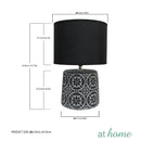 Jackson Round Ceramic Table Lamp With Linen Shade