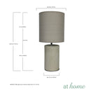 Mosk Ceramic Table Lamp with Linen Shade