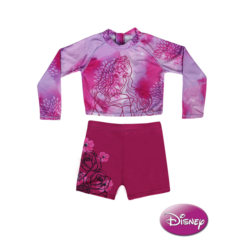 Disney Princess Cropped Long Sleeved Rashguard Boyleg Set