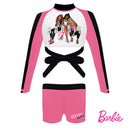 Barbie Long-sleeved Rashguard with Crisscross Self Tie Ribbon
