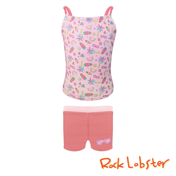 Refreshing Sweetness Tankini Set with Adjustable Straps