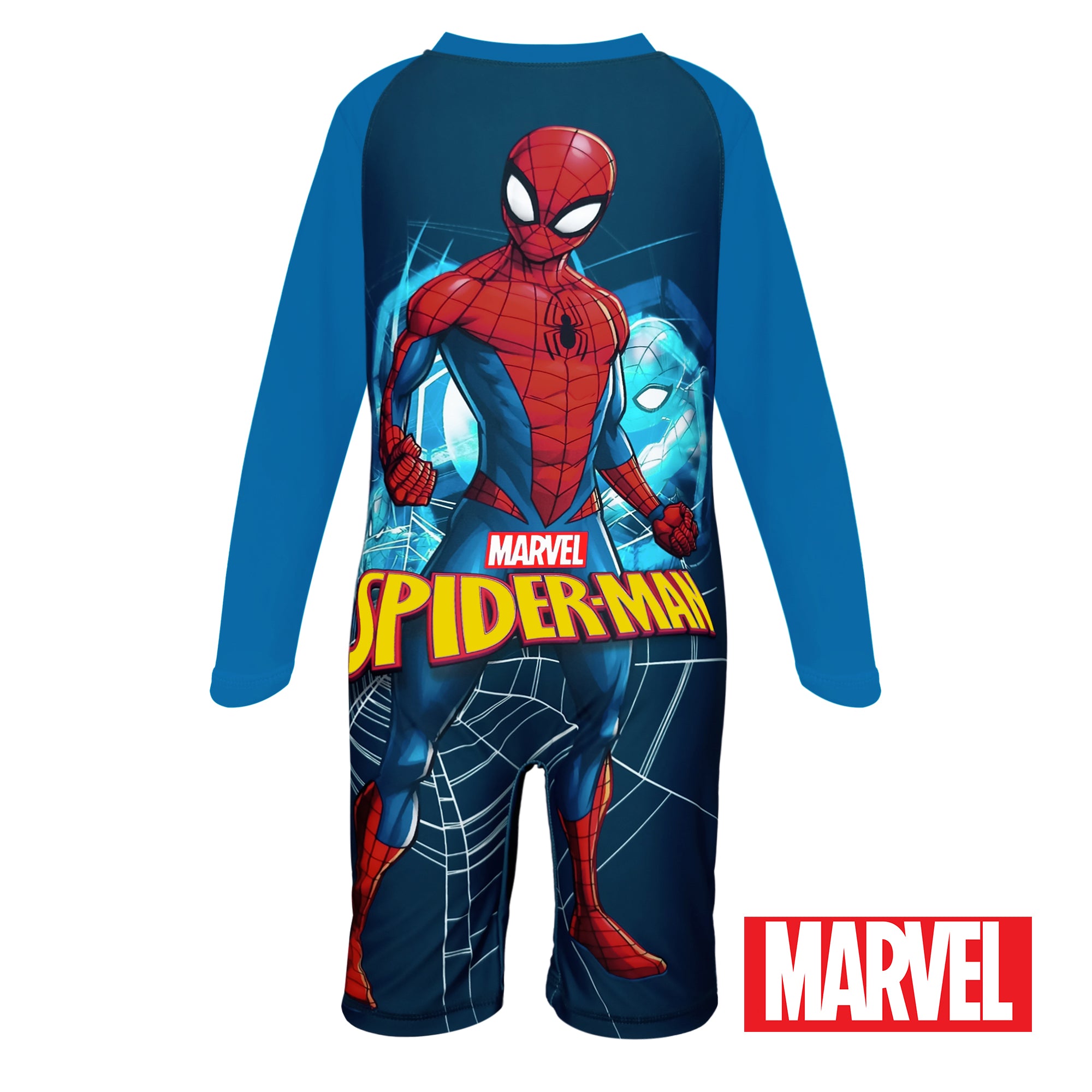 Tuta Intera Spiderman Per Bambino – Pigiama Costume Rosso E Blu Con Cappuccio, Taglia 6 Mesi - 5