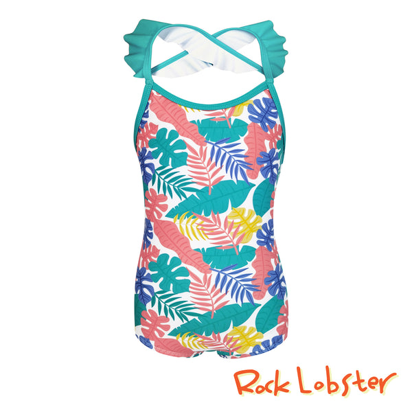 Tropical Party One Piece with Ruffles
