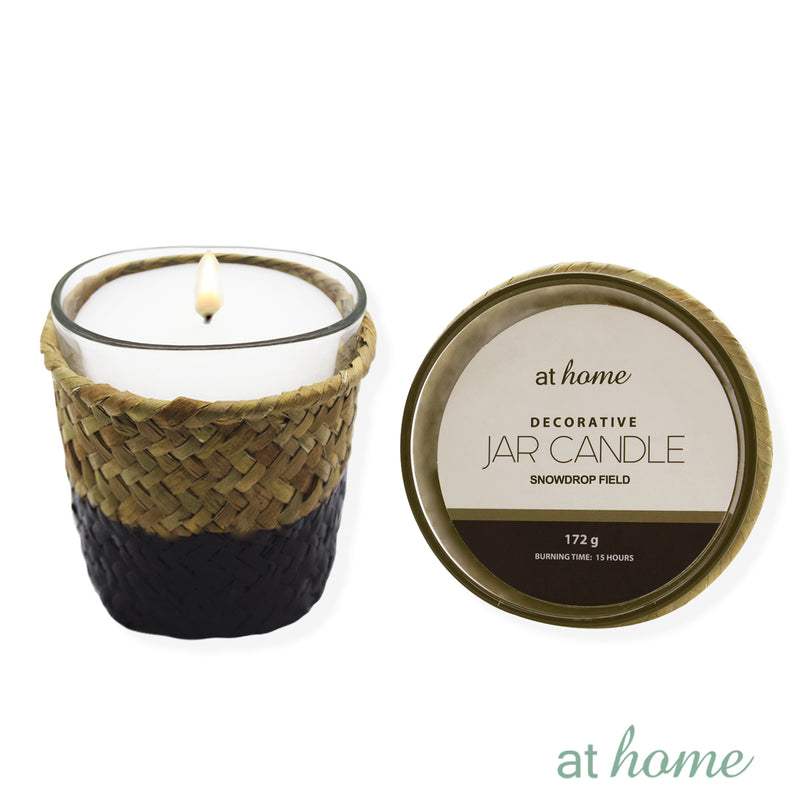 Scented Jar Candle With Woven Cover